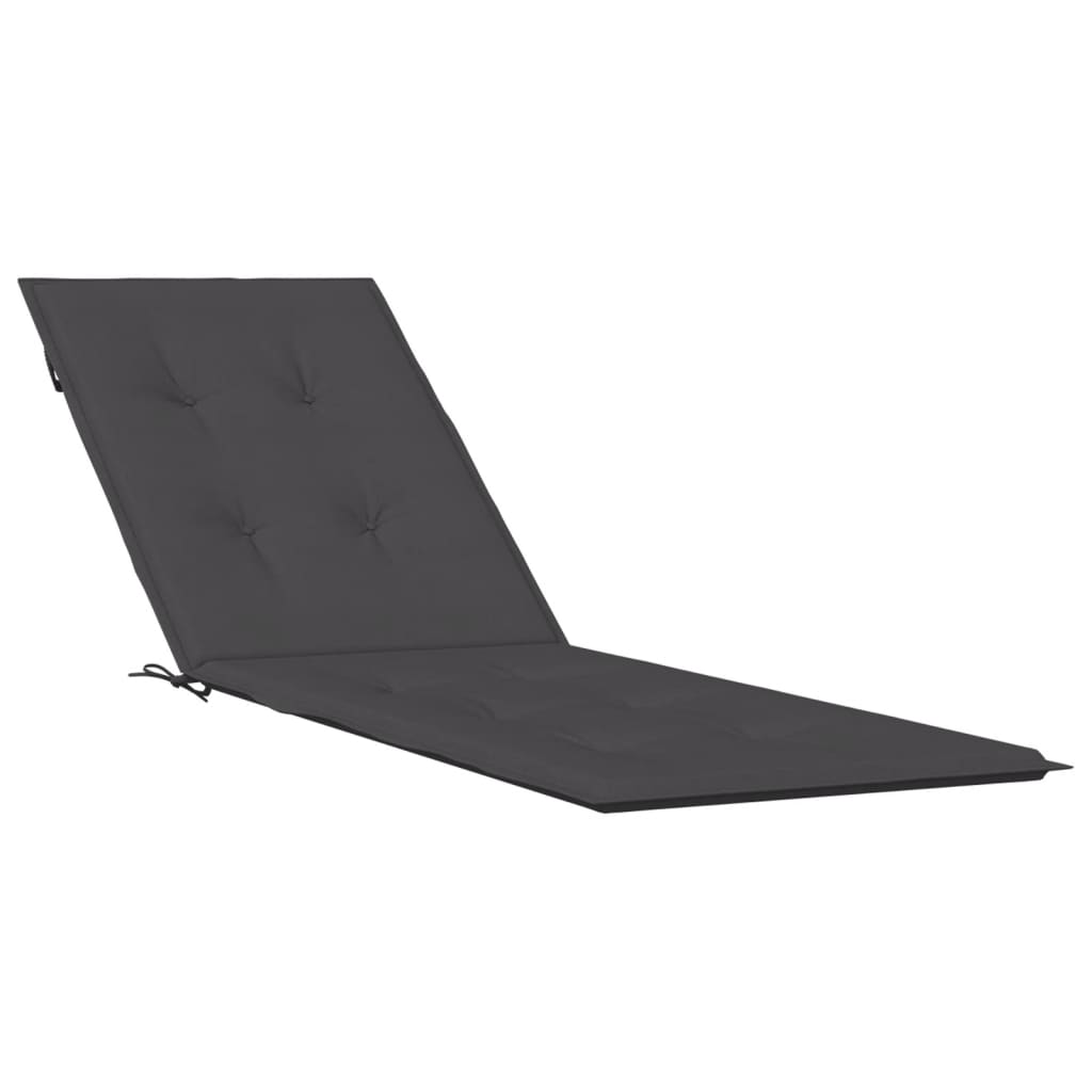 vidaXL Coussin de chaise longue anthracite mélangé (75+105)x50x3 cm