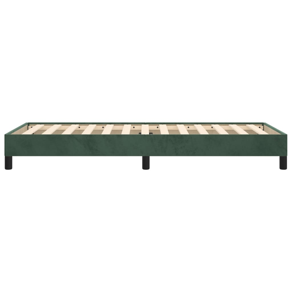 vidaXL Cadre de lit sans matelas vert foncé 90x200 cm velours