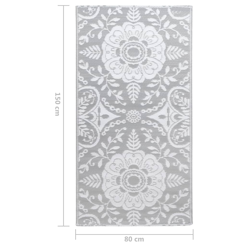 vidaXL Tapis d'extérieur Gris clair 80x150 cm PP