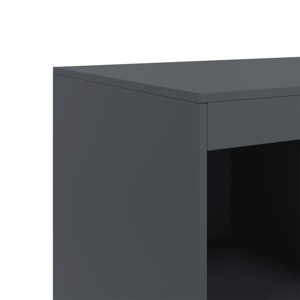 vidaXL Buffet haut anthracite 67x39x95 cm acier