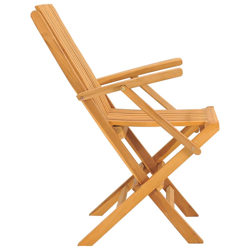 vidaXL Chaises de jardin pliantes lot de 2 61x67x90cm bois massif teck