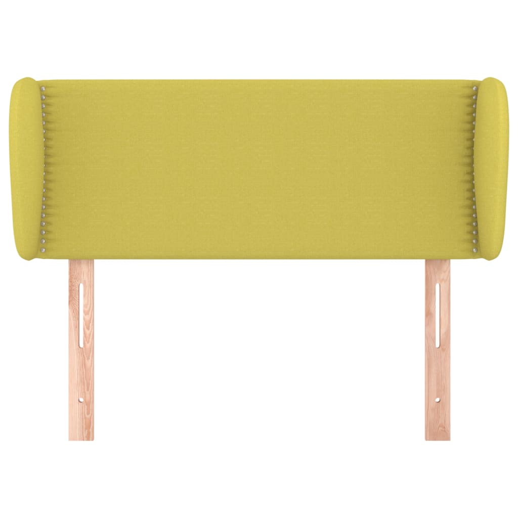 vidaXL Tête de lit avec oreilles Vert 103x23x78/88 cm Tissu