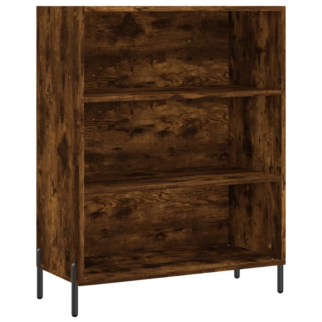 vidaXL Buffet haut Chêne fumé 69,5x34x180 cm Bois d'ingénierie