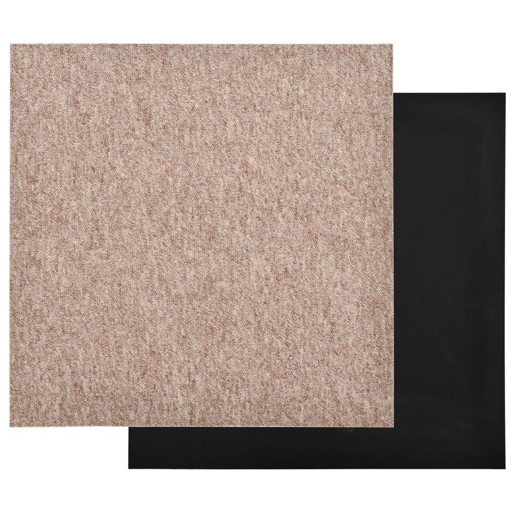 vidaXL Dalles de tapis de sol 20 pcs 5 m² 50x50 cm Beige