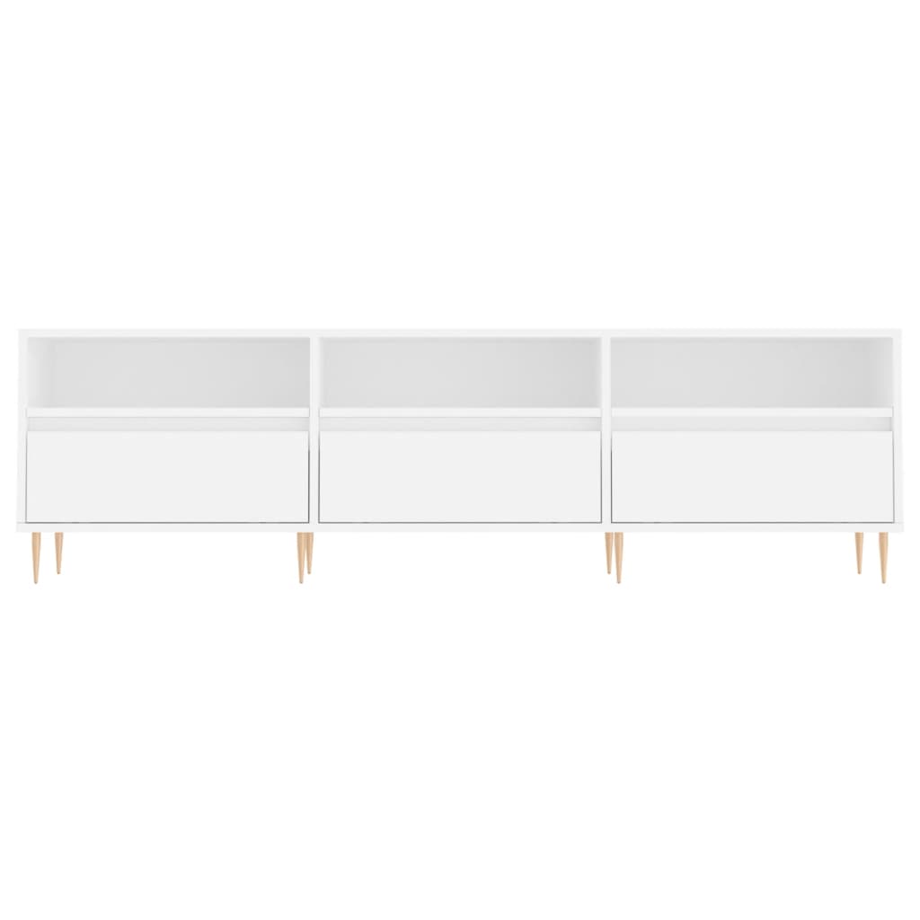 vidaXL Meuble TV blanc 150x30x44,5 cm bois d'ingénierie