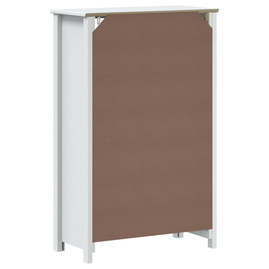 vidaXL Armoire de salle de bain BERG blanc 69,5x34x110 cm pin massif