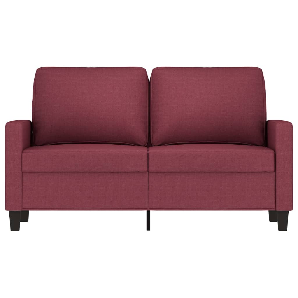 vidaXL Canapé à 2 places Rouge bordeaux 120 cm Tissu