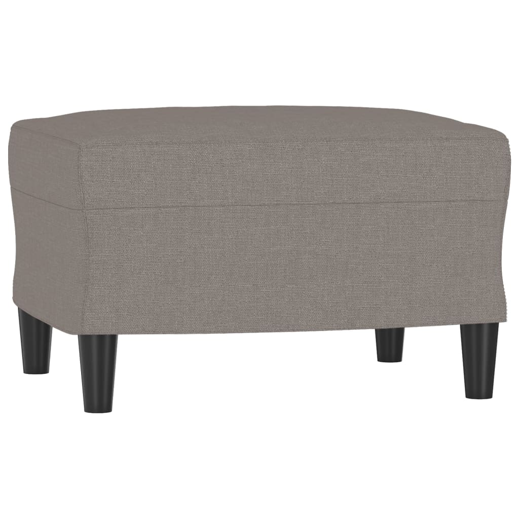 vidaXL Canapé à 3 places avec repose-pieds Taupe 180 cm Tissu