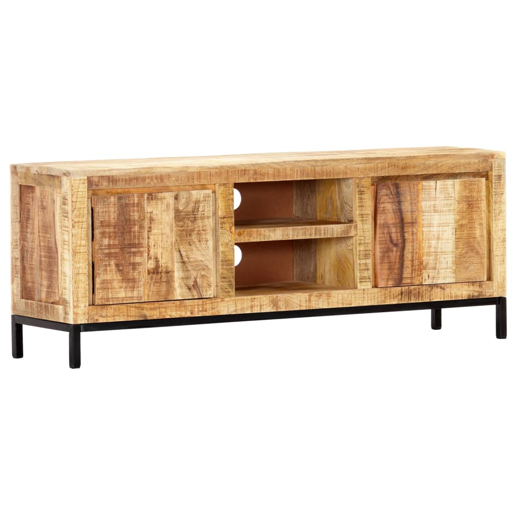 vidaXL Meuble TV 118 x 30 x 45 cm Bois de manguier massif