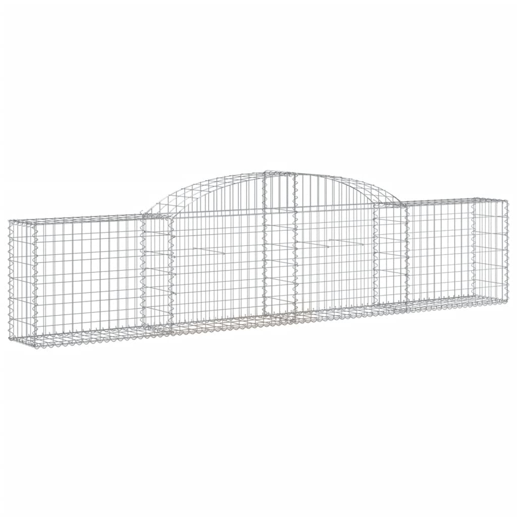 vidaXL Paniers à gabions arqués 9 pcs 300x30x60/80 cm Fer galvanisé