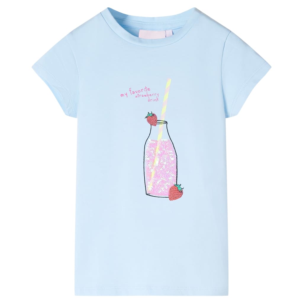 T-shirt pour enfants bleu doux 140