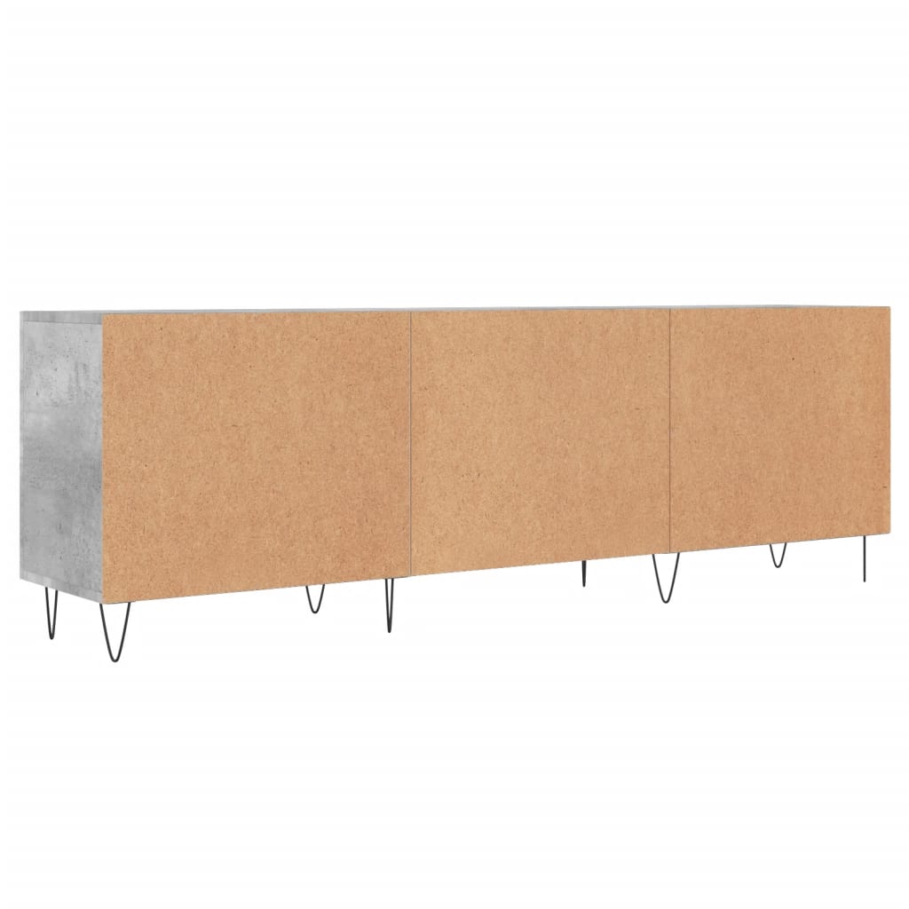 vidaXL Meuble TV gris béton 150x30x50 cm bois d'ingénierie