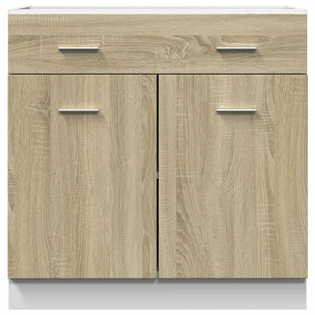 vidaXL Armoire de plancher tiroir Chêne sonoma 80x46x81,5 cm Aggloméré