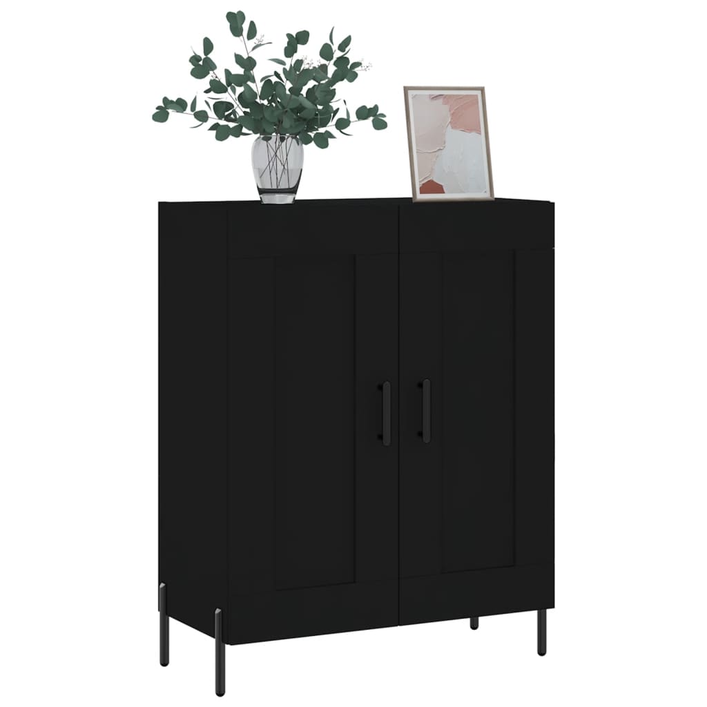 vidaXL Buffet noir 69,5x34x90 cm bois d'ingénierie