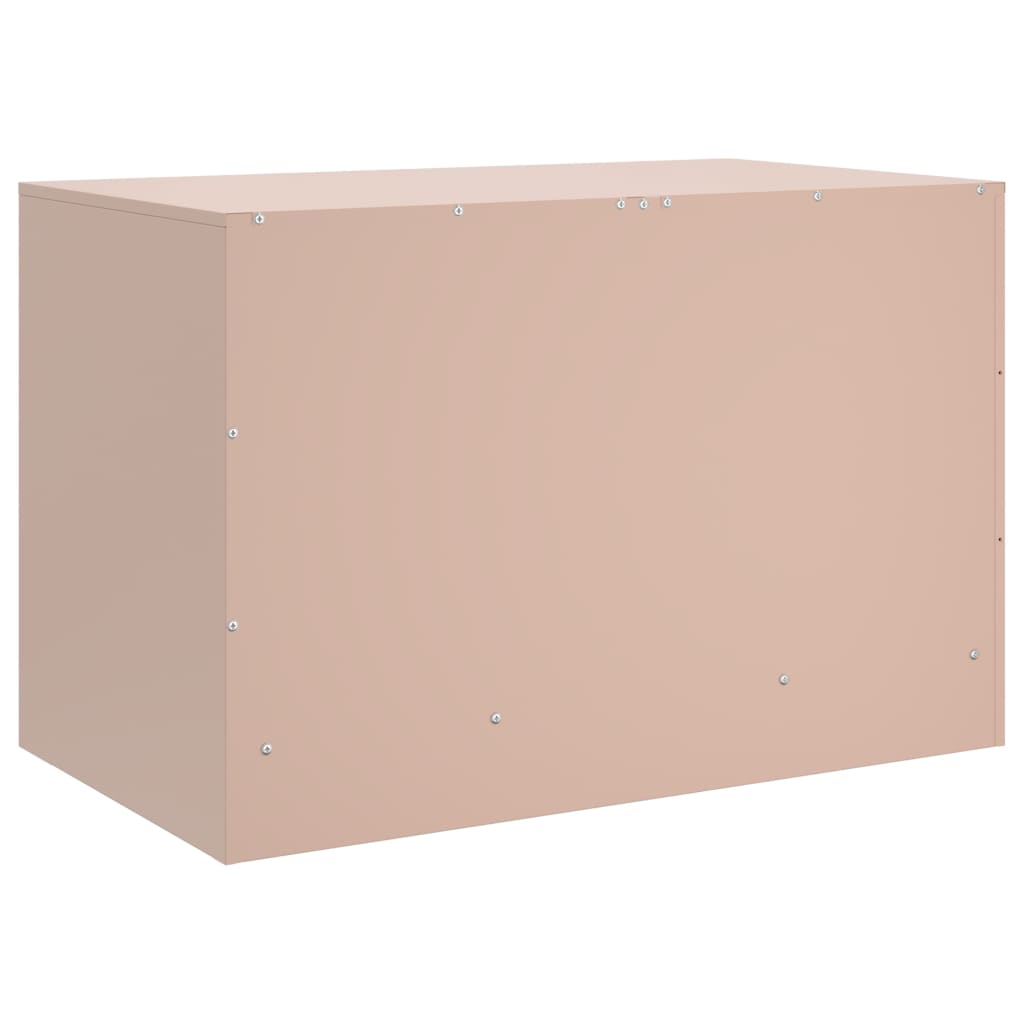 vidaXL Meuble TV rose 67x39x44 cm acier