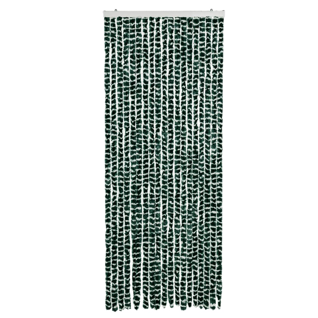 vidaXL Moustiquaire Vert et blanc 56x185 cm Chenille