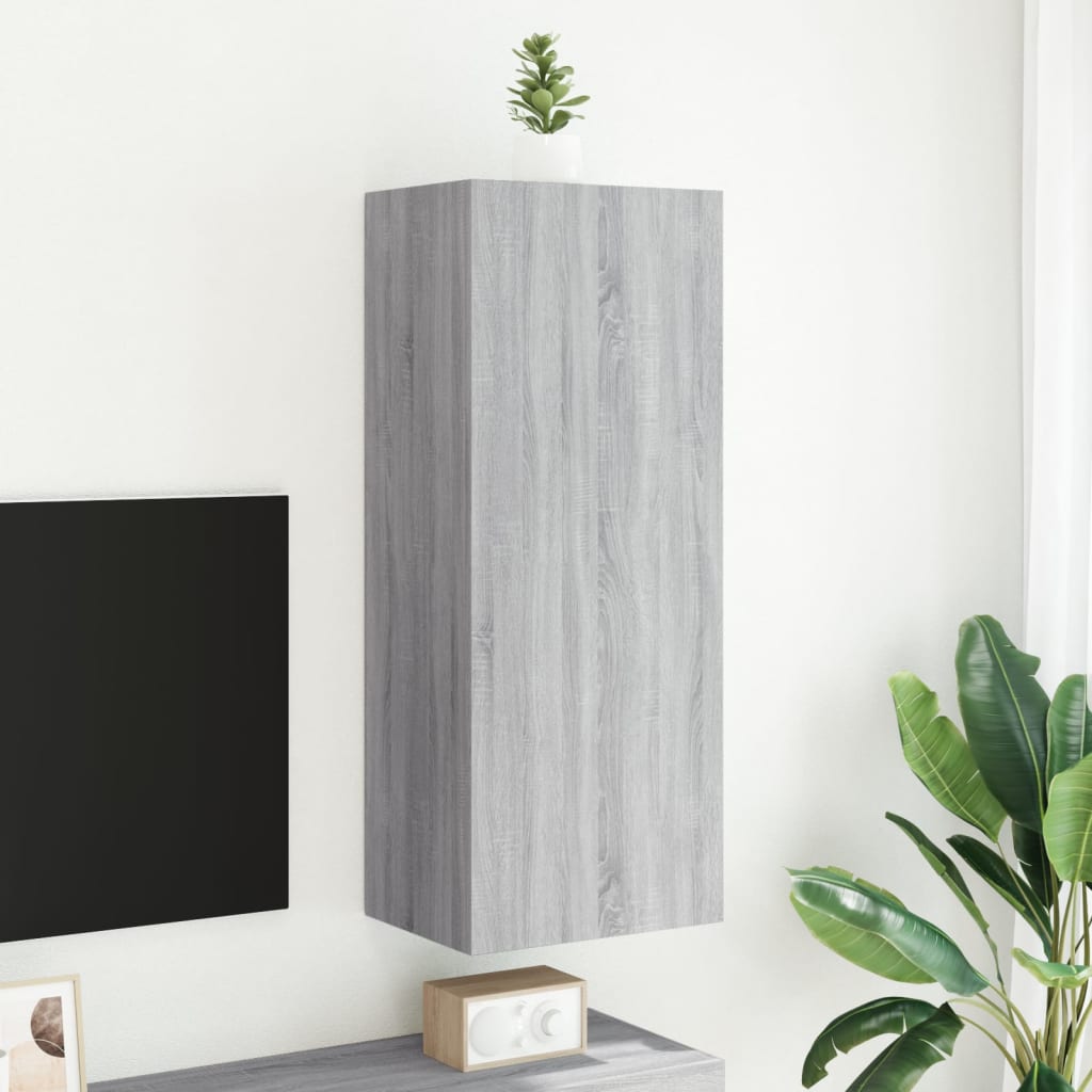 vidaXL Meuble TV mural sonoma gris 40,5x30x102 cm bois d'ingénierie