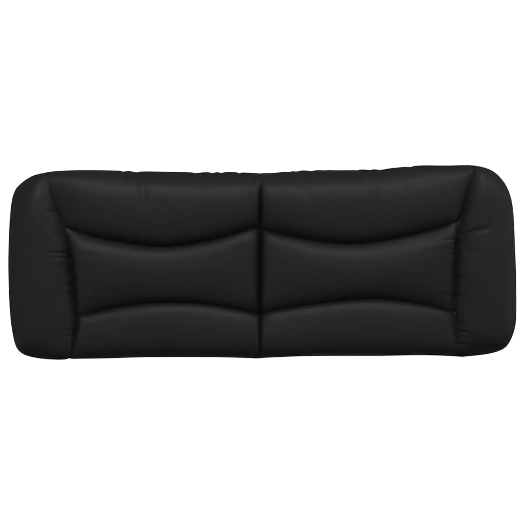 vidaXL Coussin de tête de lit noir 120 cm similicuir