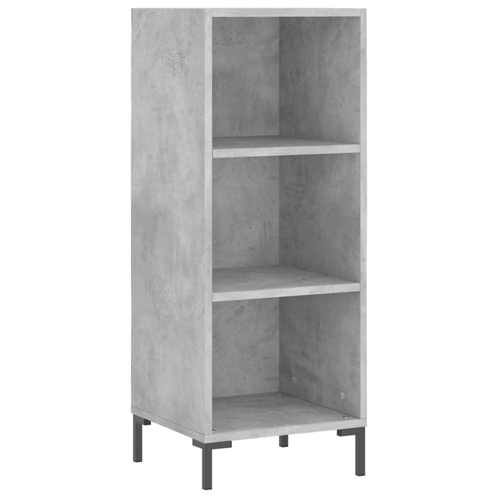 vidaXL Buffet haut Gris béton 34,5x32,5x180 cm Bois d'ingénierie