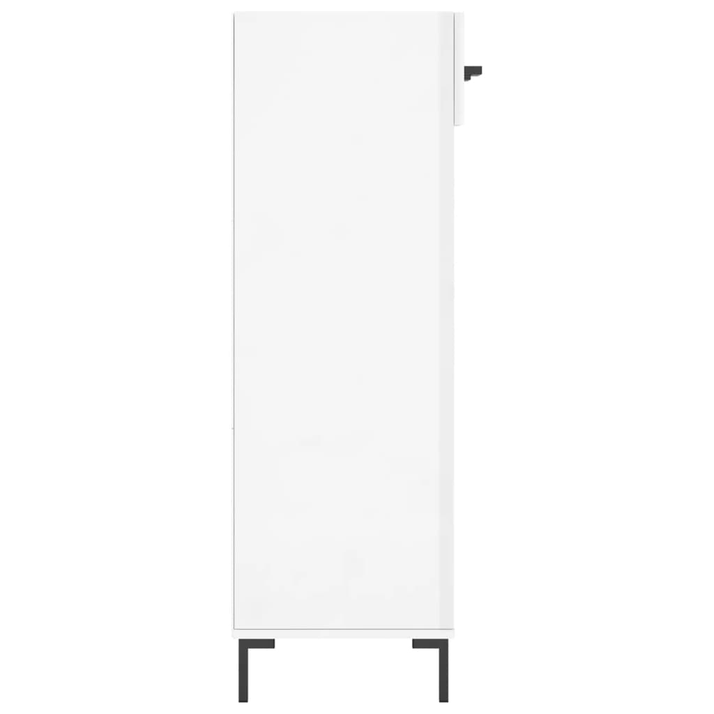 vidaXL Armoire à chaussure Blanc brillant 60x35x105 cm Bois ingénierie