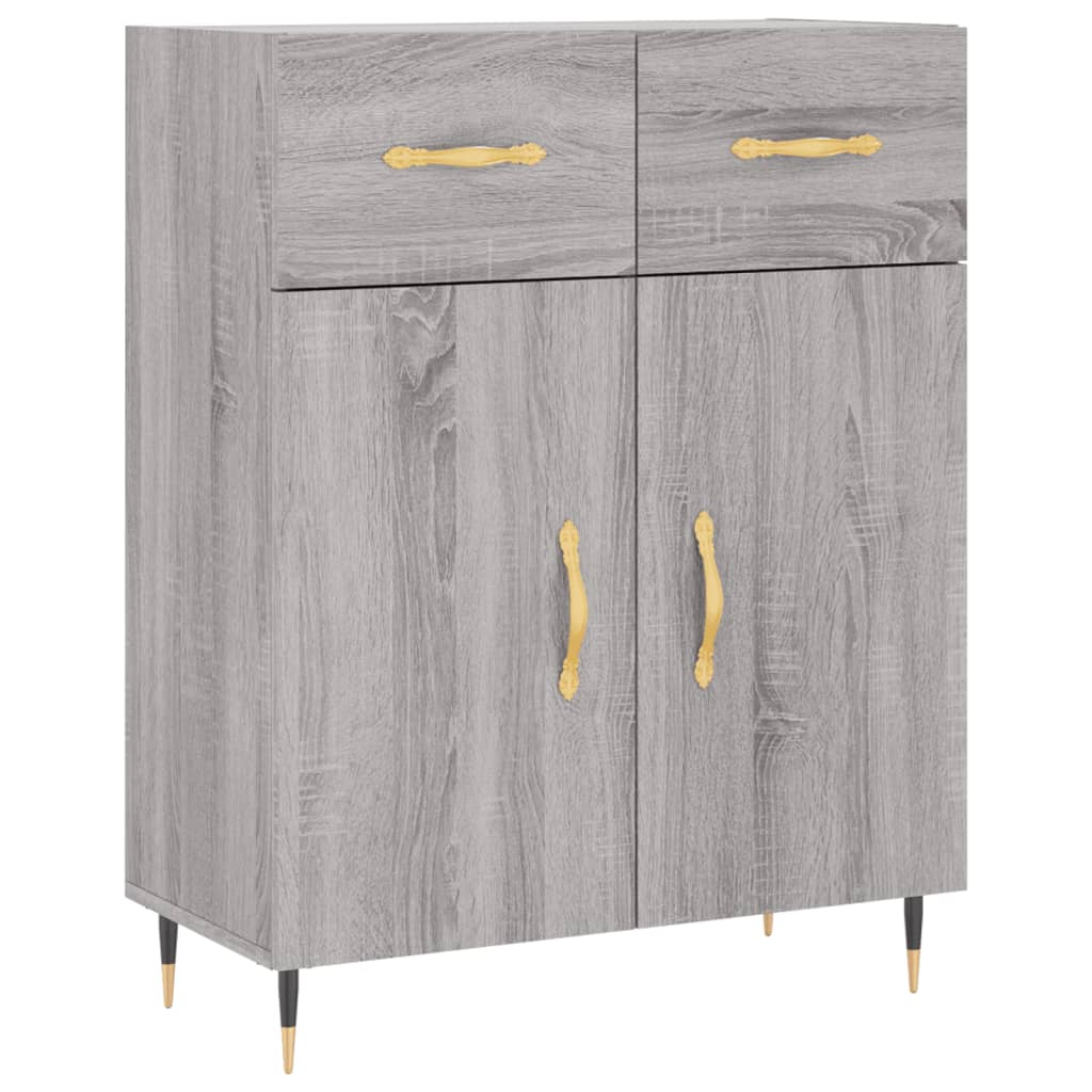 vidaXL Buffet sonoma gris 69,5x34x90 cm bois d'ingénierie