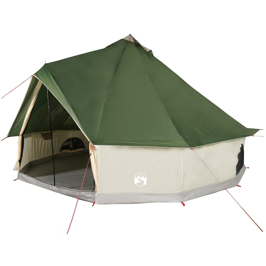 vidaXL Tente familiale tipi 8 personnes vert imperméable