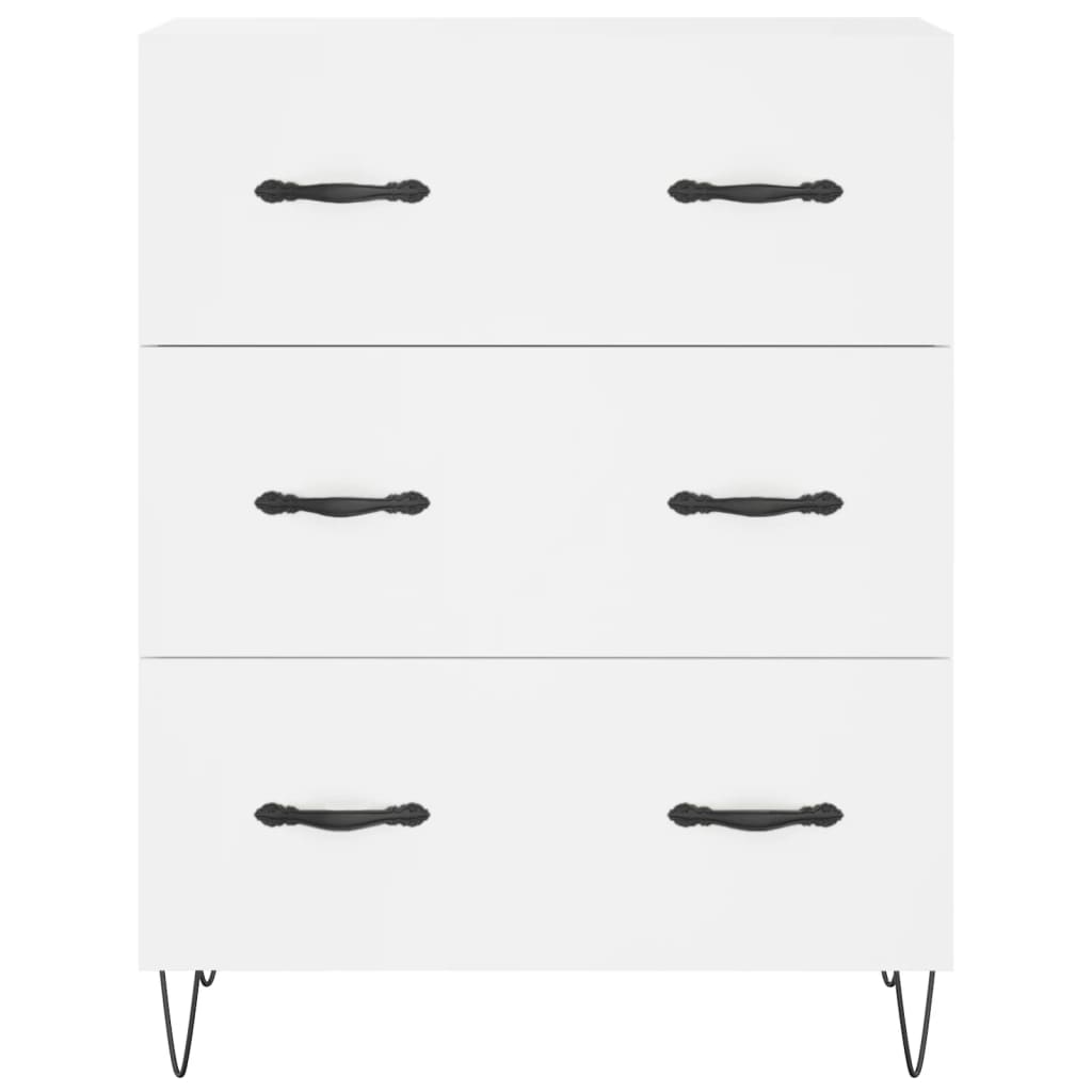 vidaXL Buffet haut Blanc 69,5x34x180 cm Bois d'ingénierie