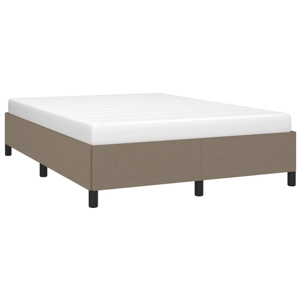 vidaXL Cadre de lit sans matelas taupe 140x190 cm tissu