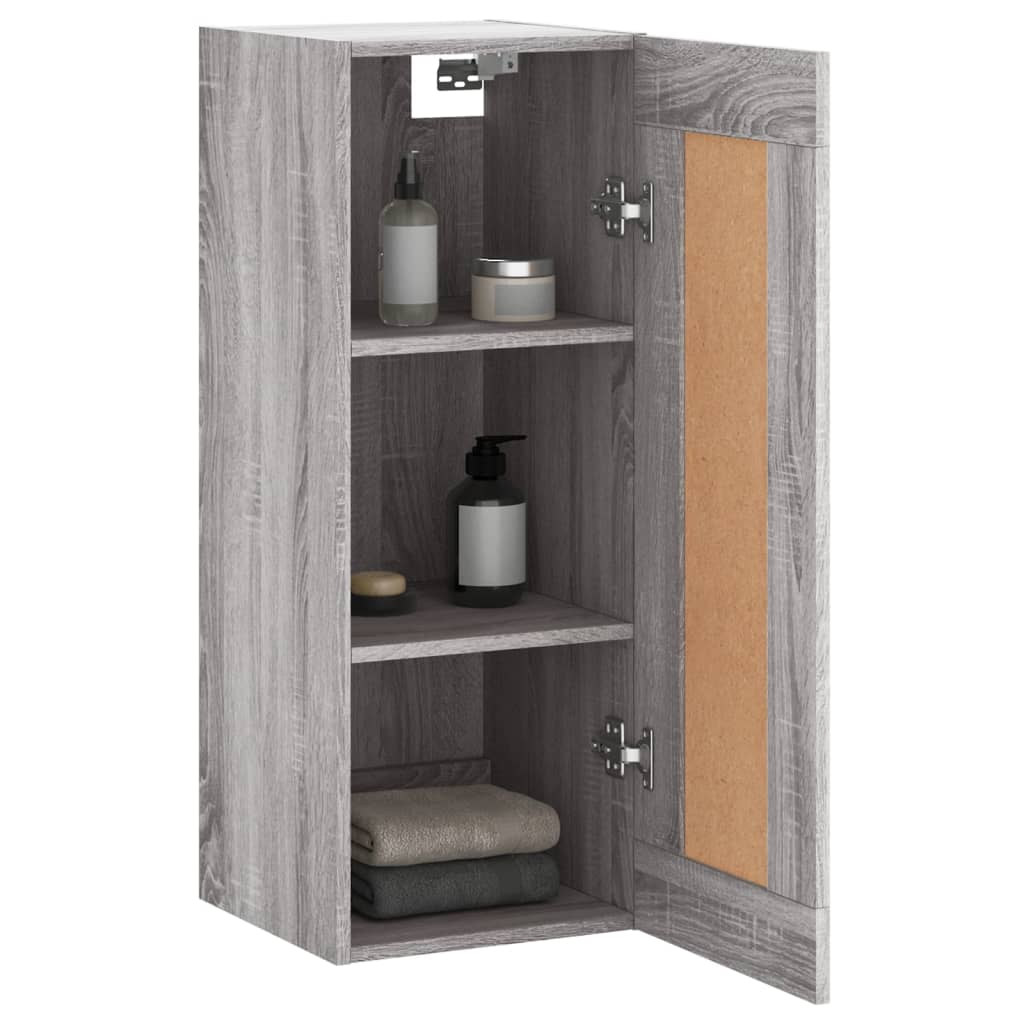 vidaXL Armoire murale sonoma gris 34,5x34x90 cm bois d'ingénierie