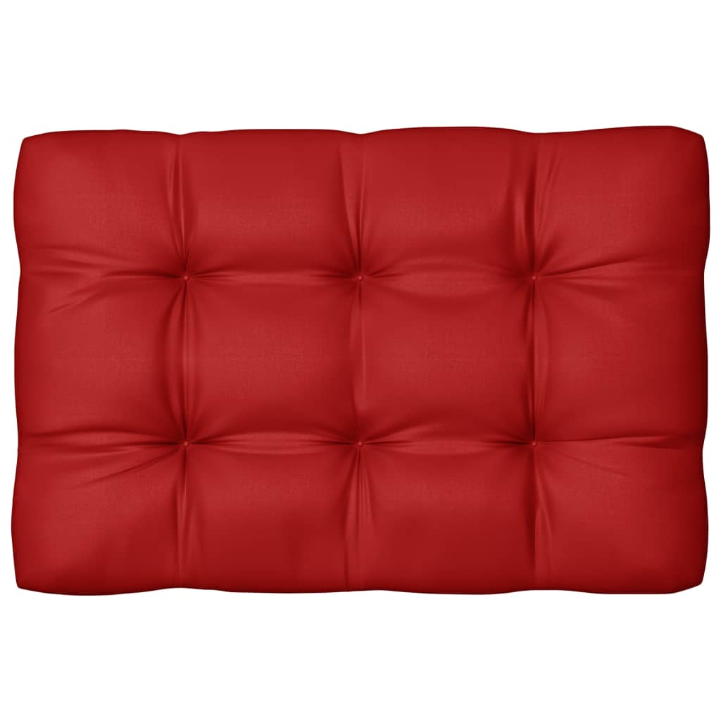 vidaXL Coussins de canapé palette lot de 7 Rouge