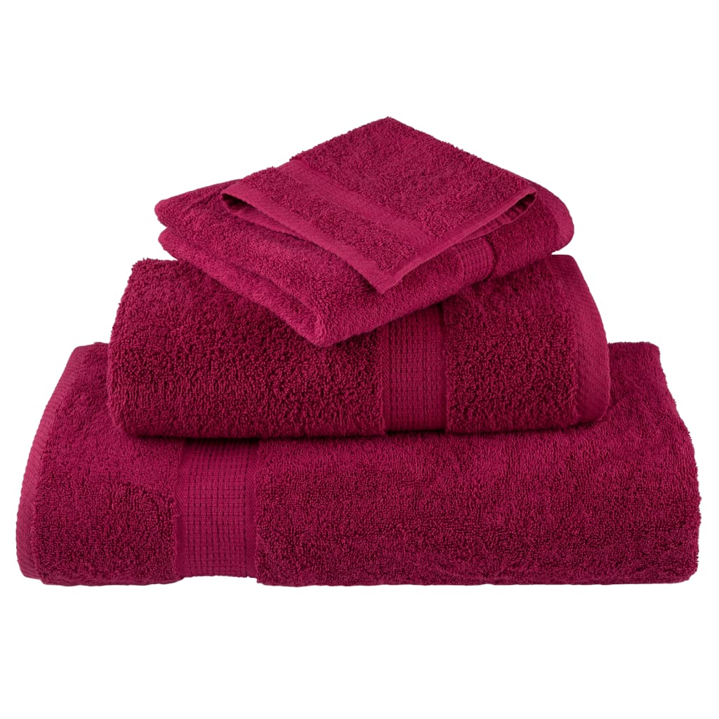 vidaXL Serviettes de sauna de qualité supérieure SOLUND 10pcs bordeaux