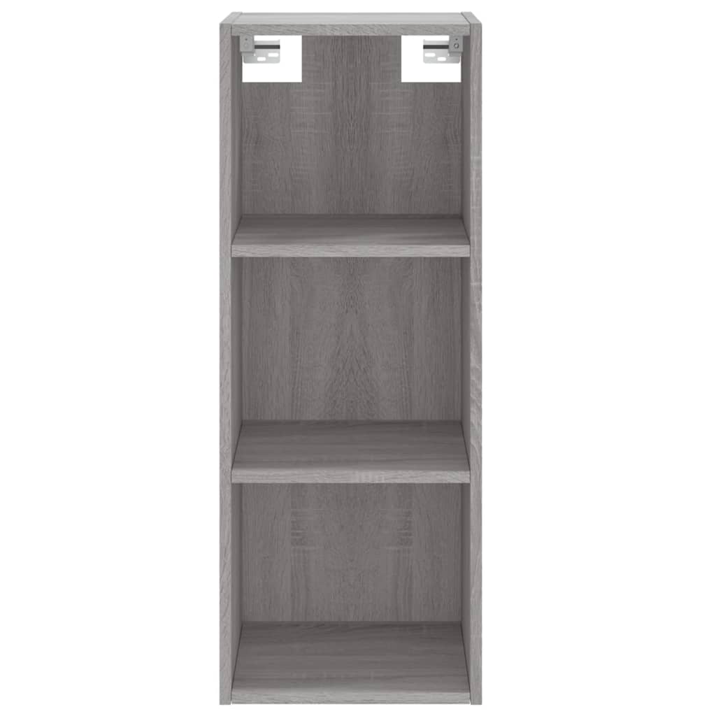 vidaXL Buffet haut Sonoma gris 34,5x34x180 cm Bois d'ingénierie