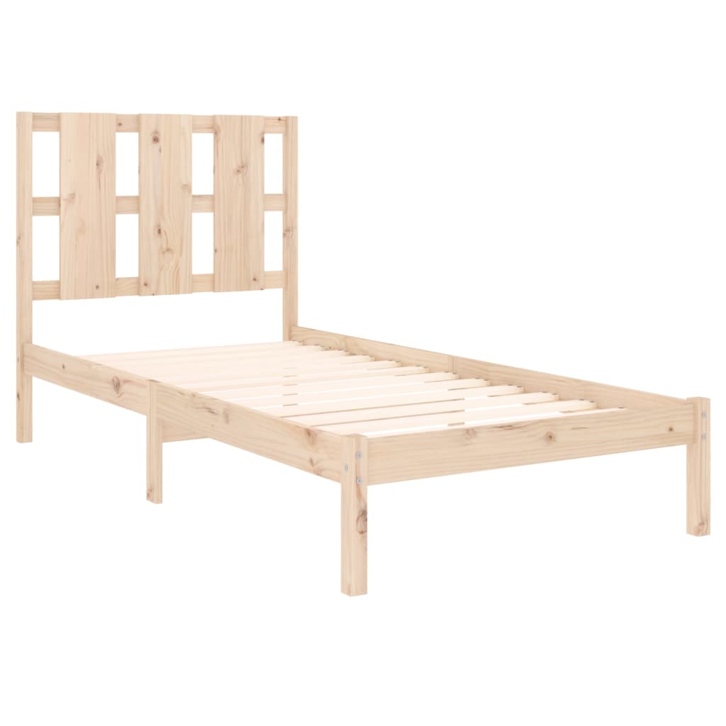 vidaXL Cadre de lit bois massif 90x190 cm simple