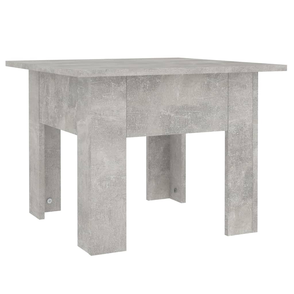 vidaXL Table basse gris béton 55x55x42 cm bois d'ingénierie