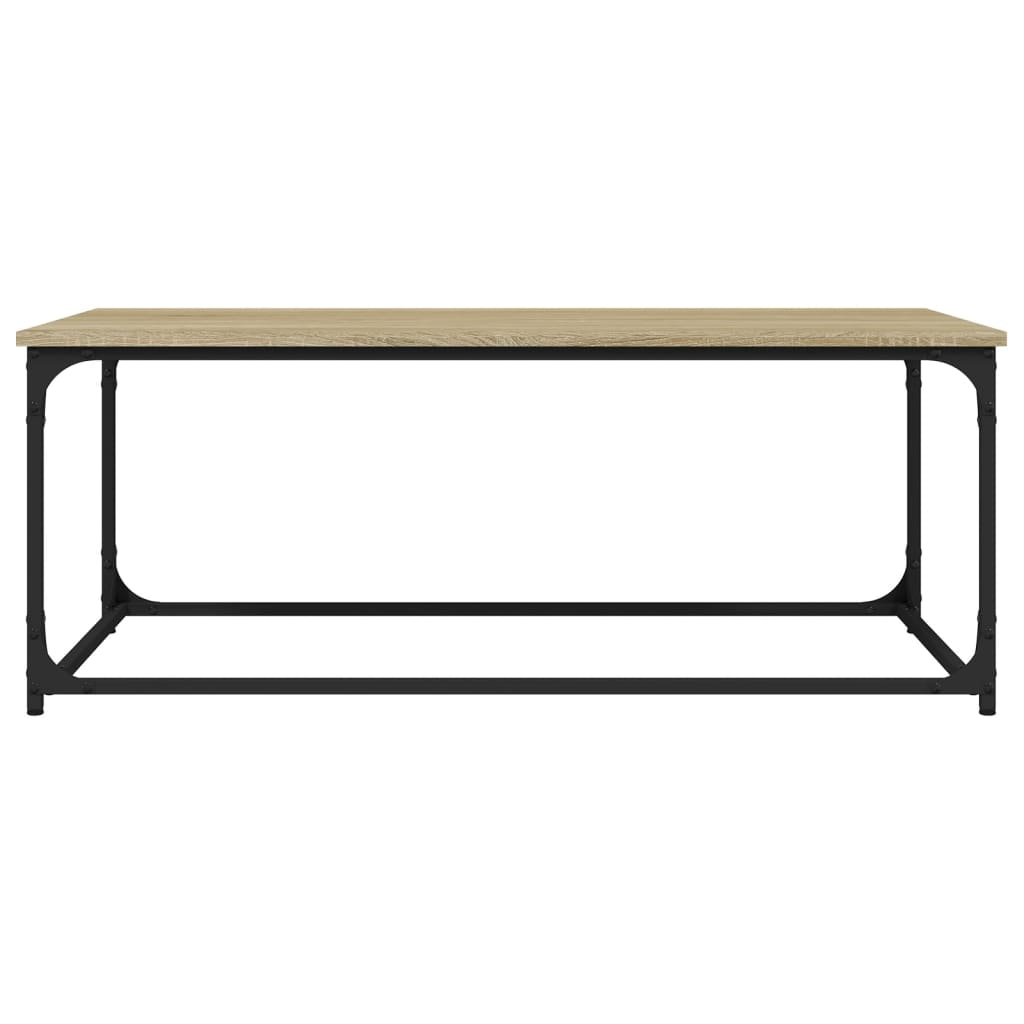 vidaXL Table basse Chêne sonoma 102x50x40 cm Bois d'ingénierie et fer