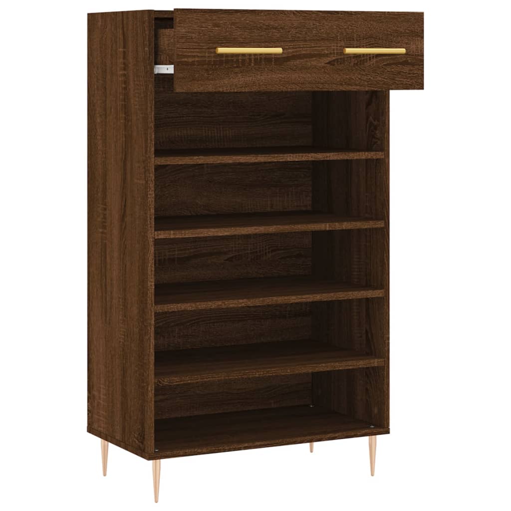 vidaXL Armoire à chaussures chêne marron 60x35x105cm bois d'ingénierie