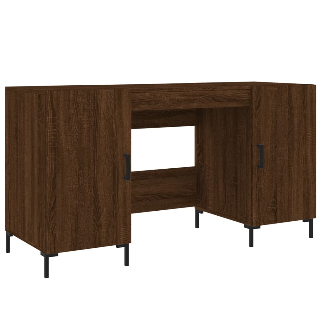 vidaXL Bureau chêne marron 140x50x75 cm bois d'ingénierie