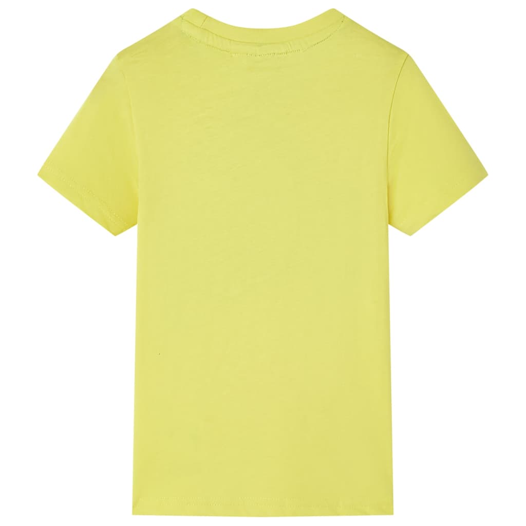 T-shirt pour enfants avec manches courtes jaune 116