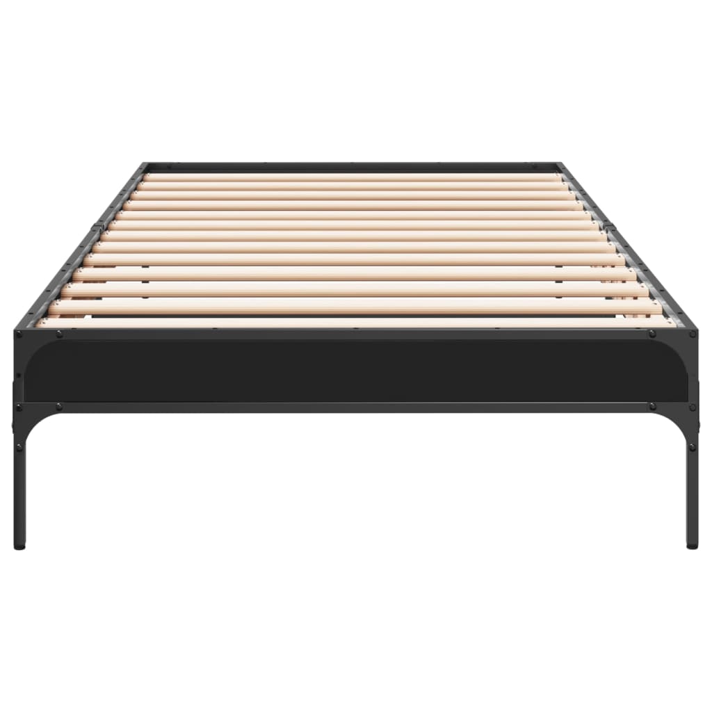 vidaXL Cadre de lit sans matelas noir 100x200 cm