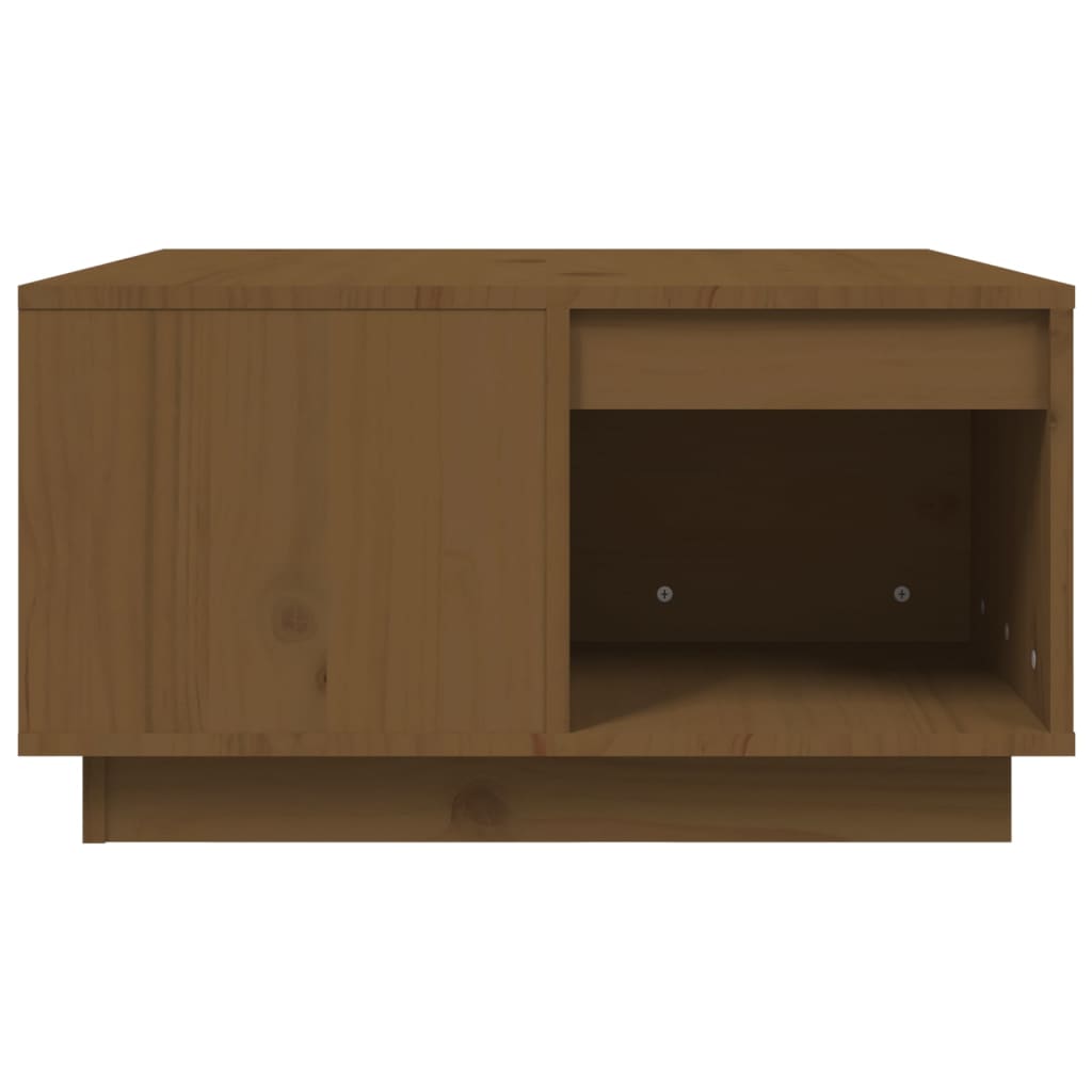 vidaXL Table basse Marron miel 60x61x32,5 cm Bois massif de pin