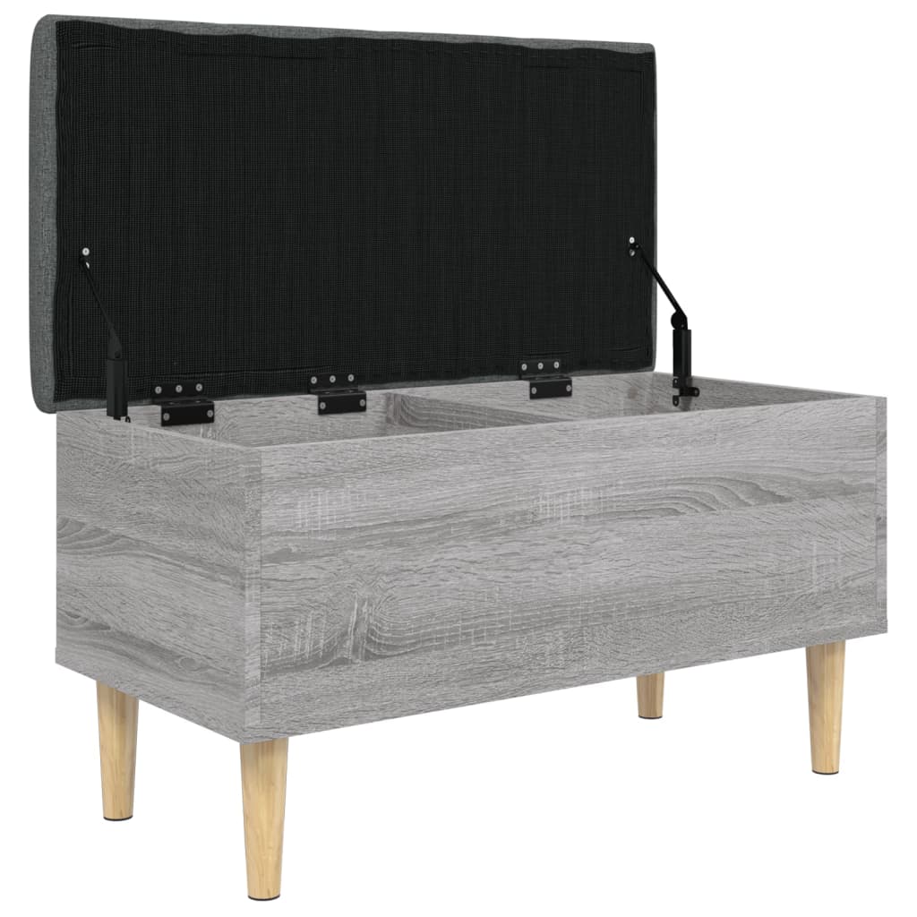 vidaXL Banc de rangement sonoma gris 82x42x46 cm bois d'ingénierie