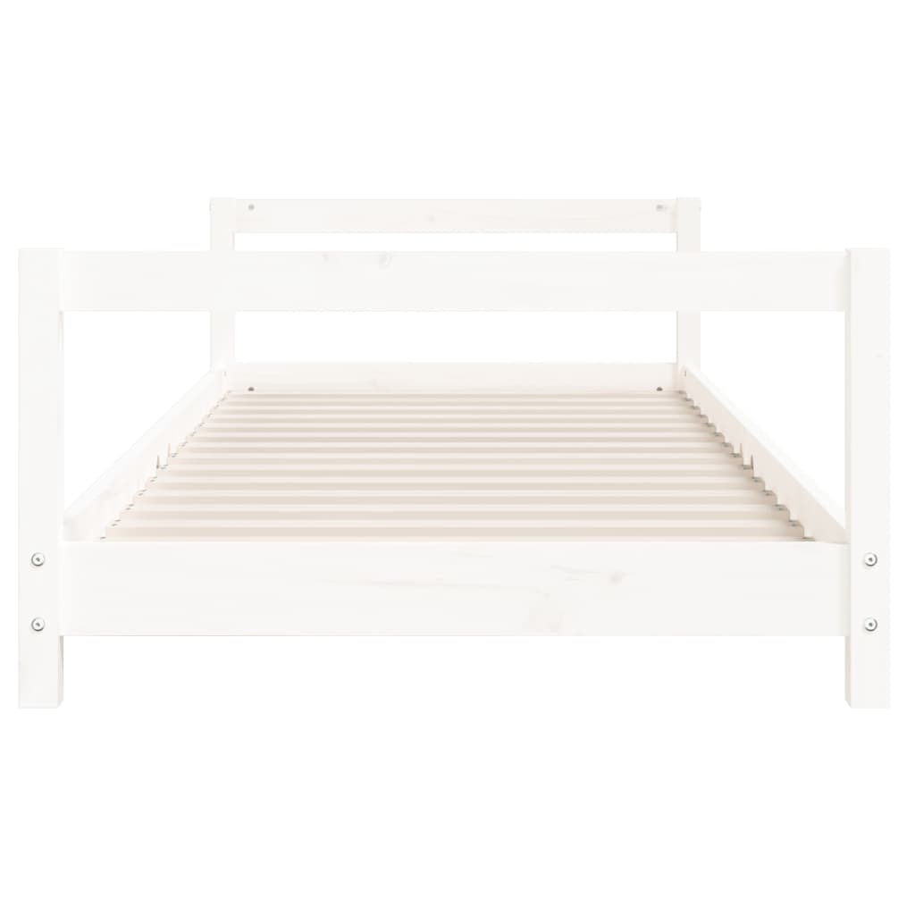 vidaXL Cadre de lit pour enfants blanc 90x190 cm bois de pin massif