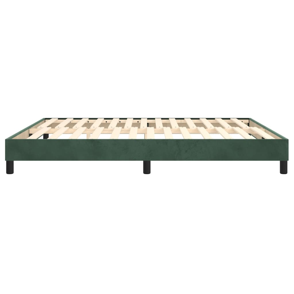 vidaXL Cadre de lit Vert foncé 180x200 cm Velours