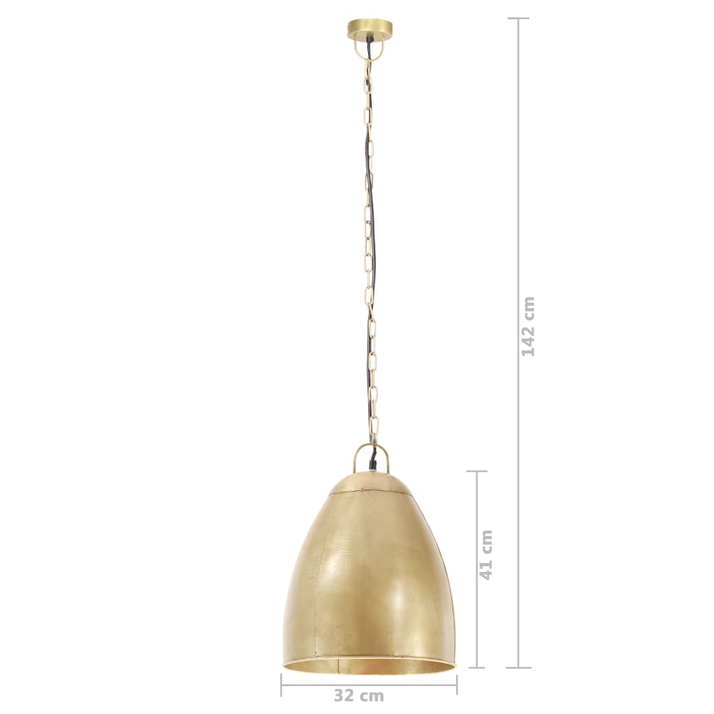 vidaXL Lampe suspendue industrielle 25 W Laiton Rond 32 cm E27