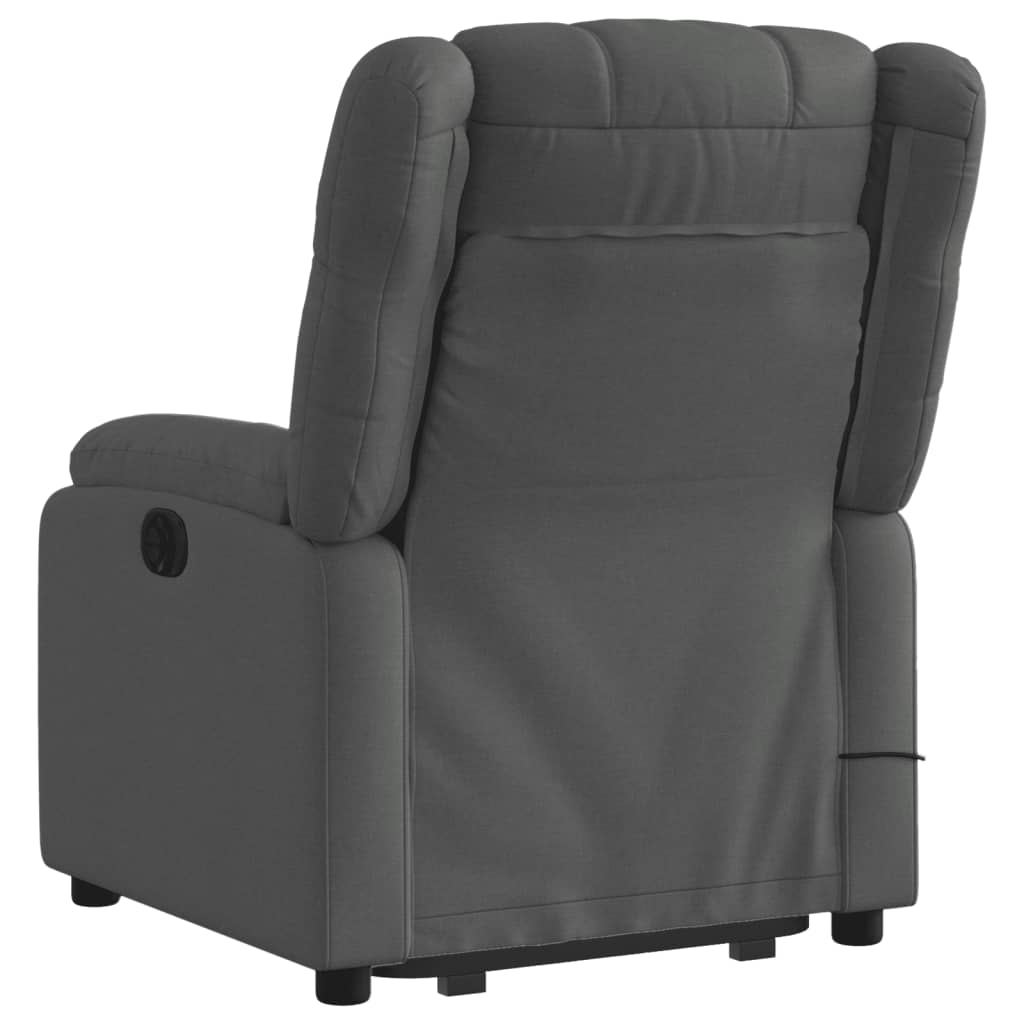 vidaXL Fauteuil de massage inclinable Gris foncé Tissu