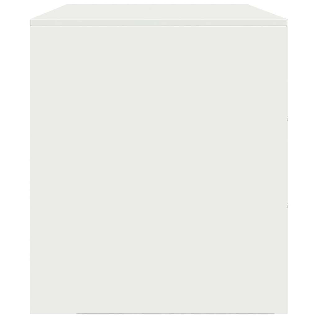 vidaXL Meubles TV 2 pcs blanc 67x39x44 cm acier