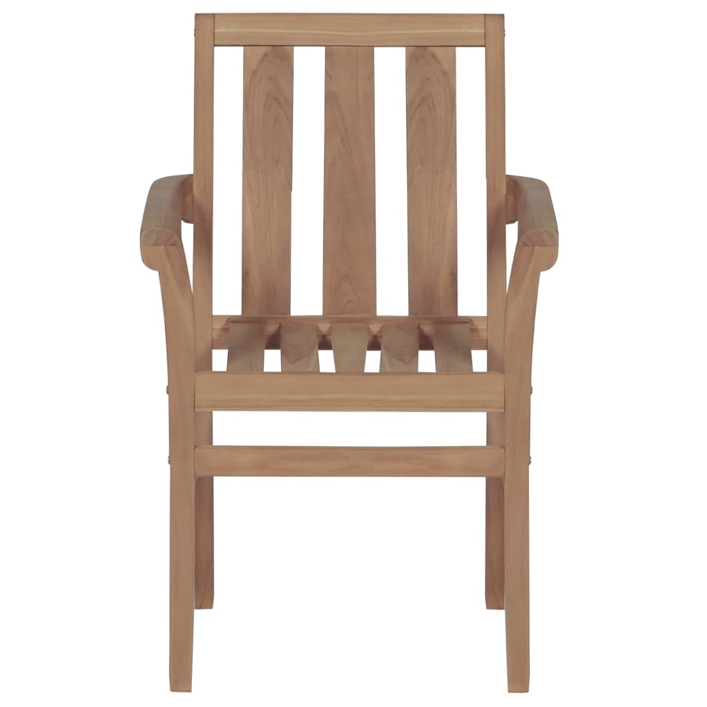 vidaXL Chaises de jardin lot de 2 et coussins beige Bois teck massif