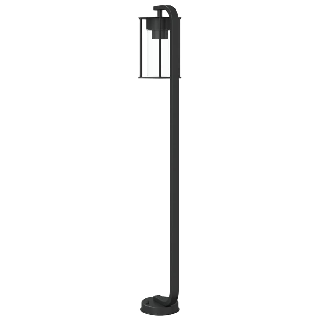 vidaXL Lampadaires d'extérieur 3 pcs noir 100 cm acier inoxydable