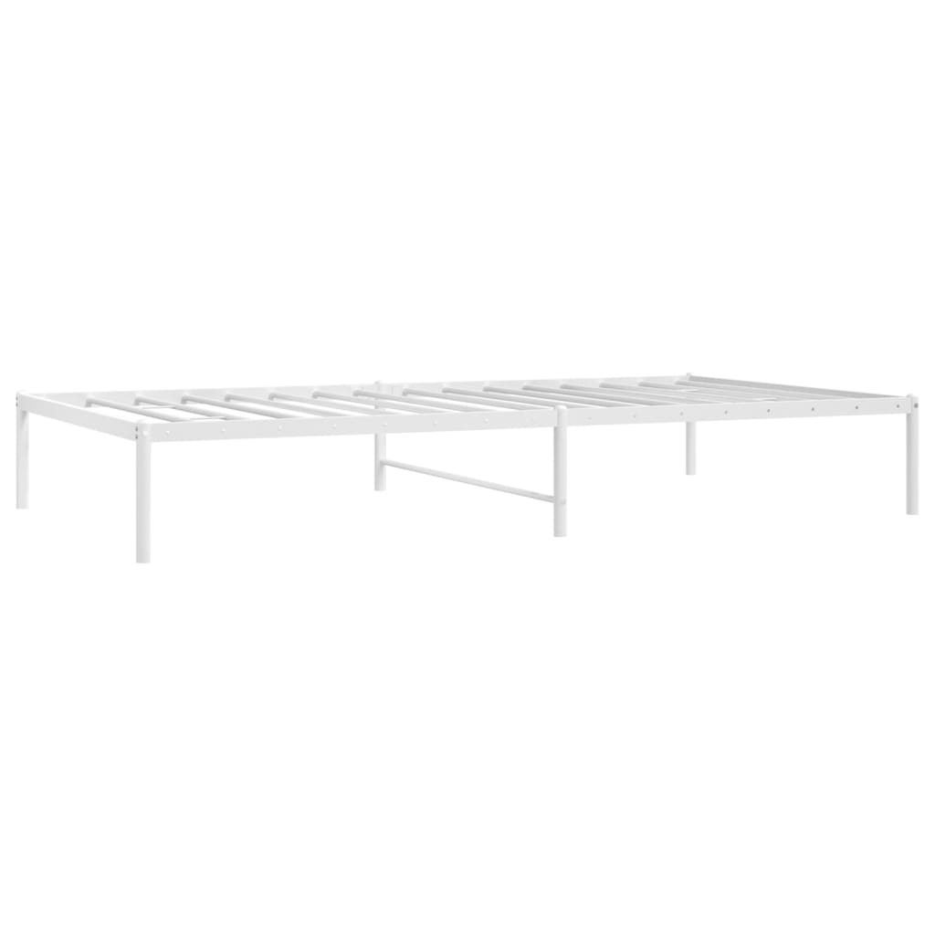 vidaXL Cadre de lit métal sans matelas blanc 75x190 cm