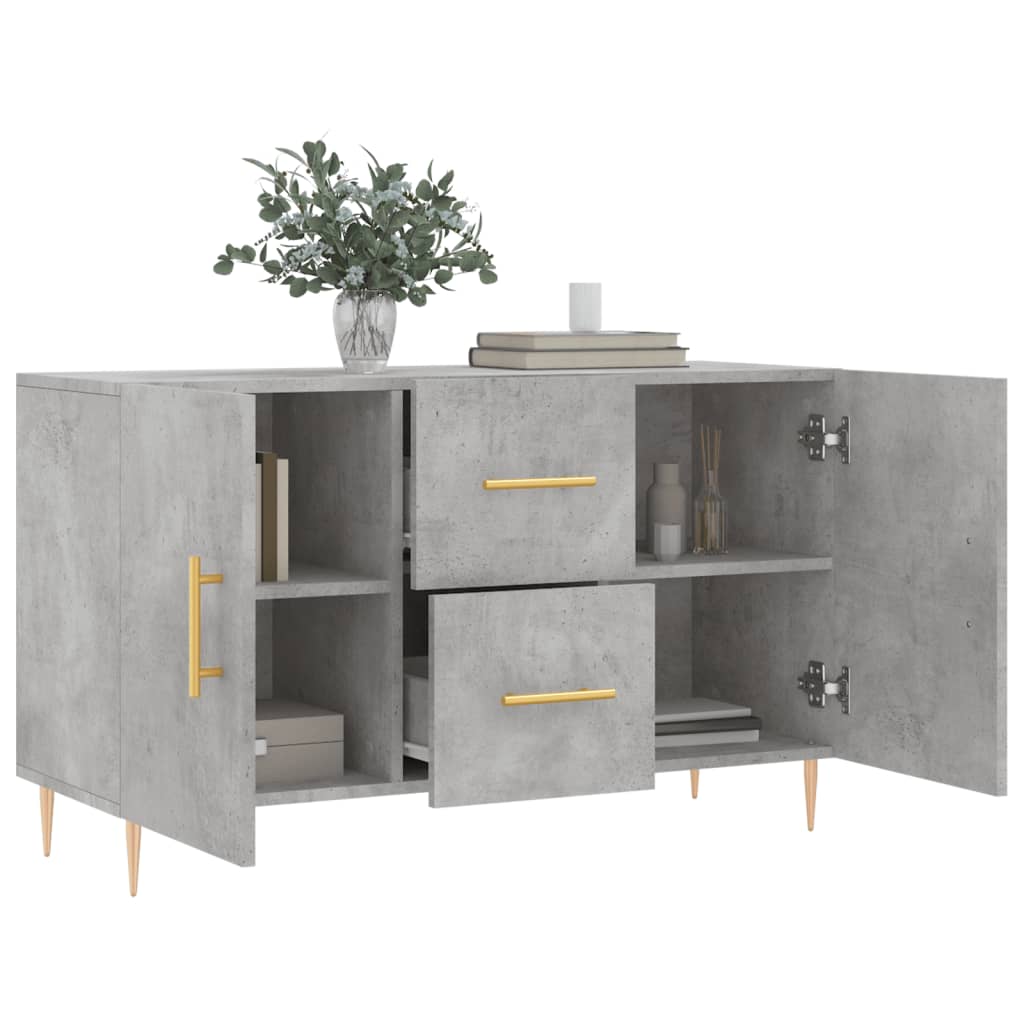 vidaXL Buffet gris béton 100x36x60 cm bois d'ingénierie